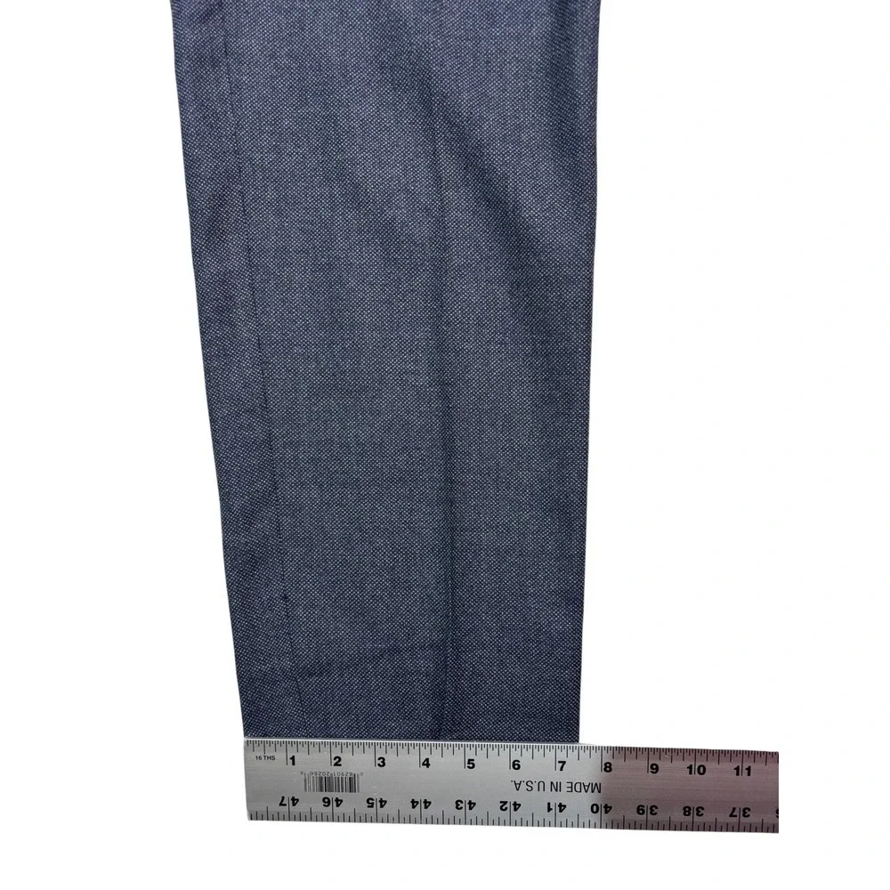 Joseph Abboud 40S 34x30 Navy Blue Birdseye 2pc Pant Suit Italian Flannel Wool